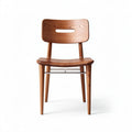 Wooden dining chair with open back and metal support 42 x 40 x 85cm