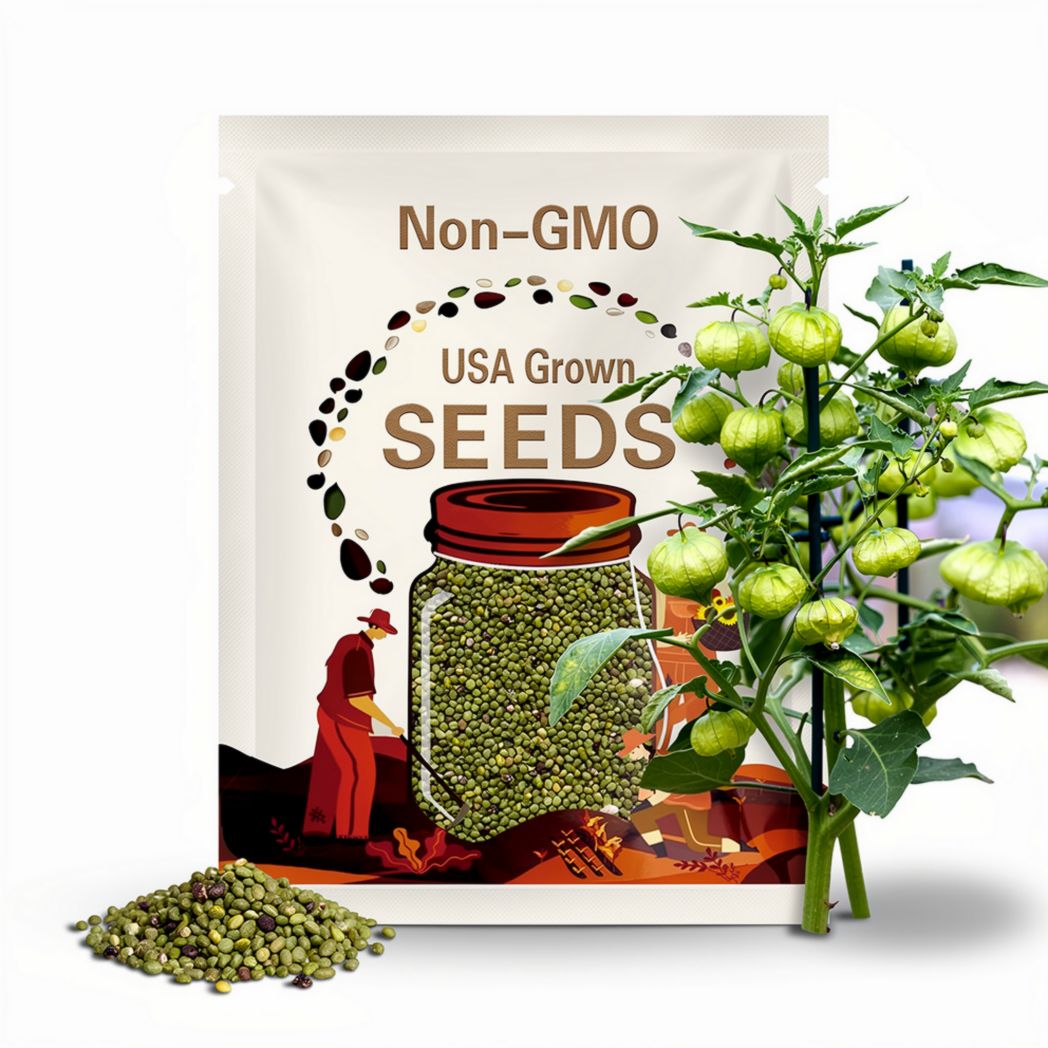 Green Tomatillo Seeds - Organic, Heirloom, Open Pollinated, Non GMO - Grow Indoors, Outdoors, In Grow Beds, Soil, Hydroponics & Aquaponics