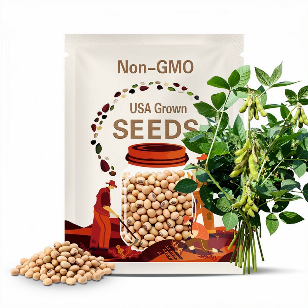 Soybean Seeds - Organic, Heirloom, Open Pollinated, Non GMO - Grow Indoors, Outdoors, In Pots, Grow Beds, Soil, Hydroponics & Aquaponics