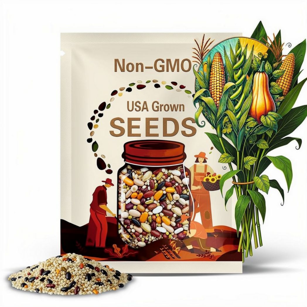 Three Sisters Seed Collection - NC Heirloom Seeds - Non GMO - Vegetable Gardening Grow Your Own Food