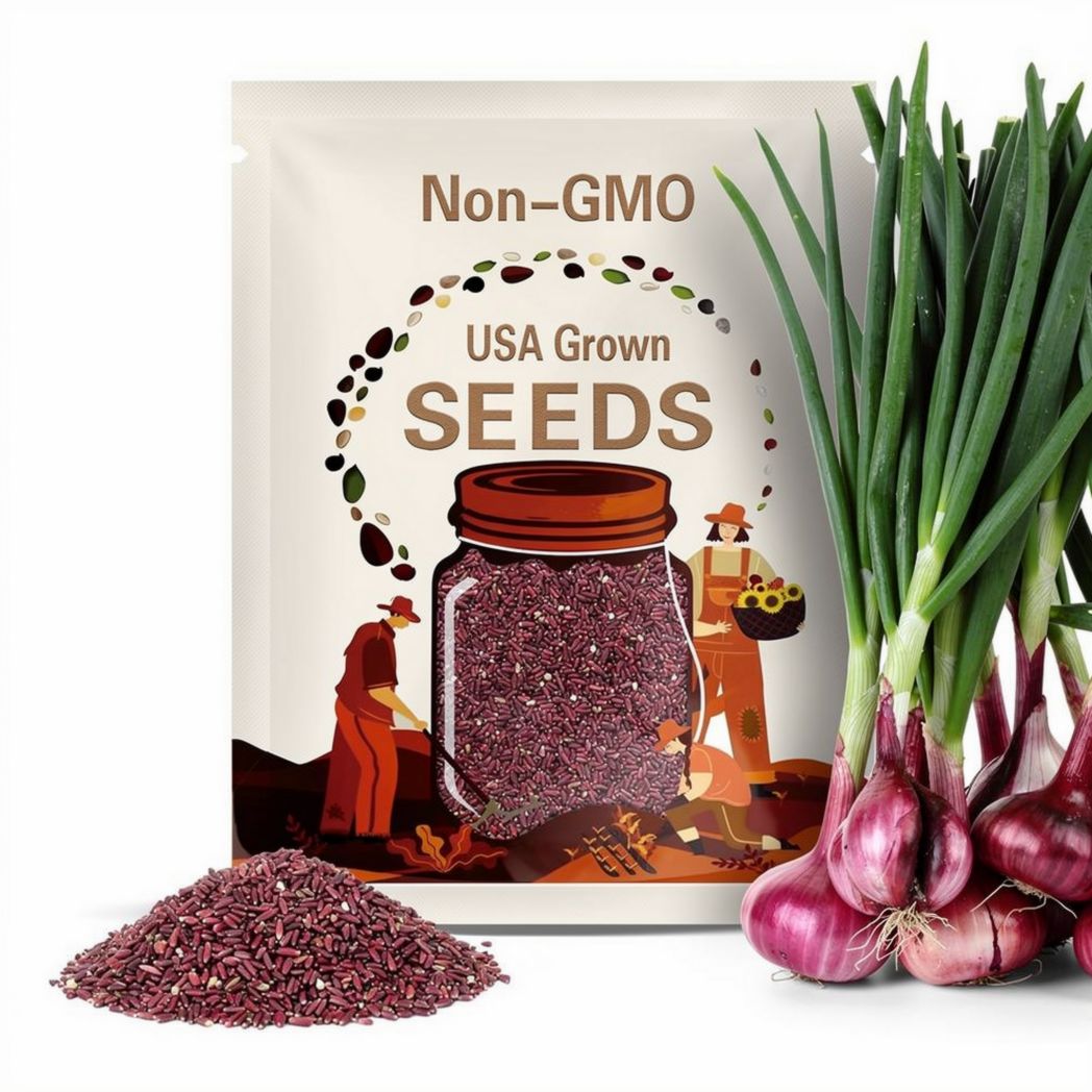 Red Burgundy Onion Seeds 200+ Vegetable Garden HEIRLOOM NON-GMO