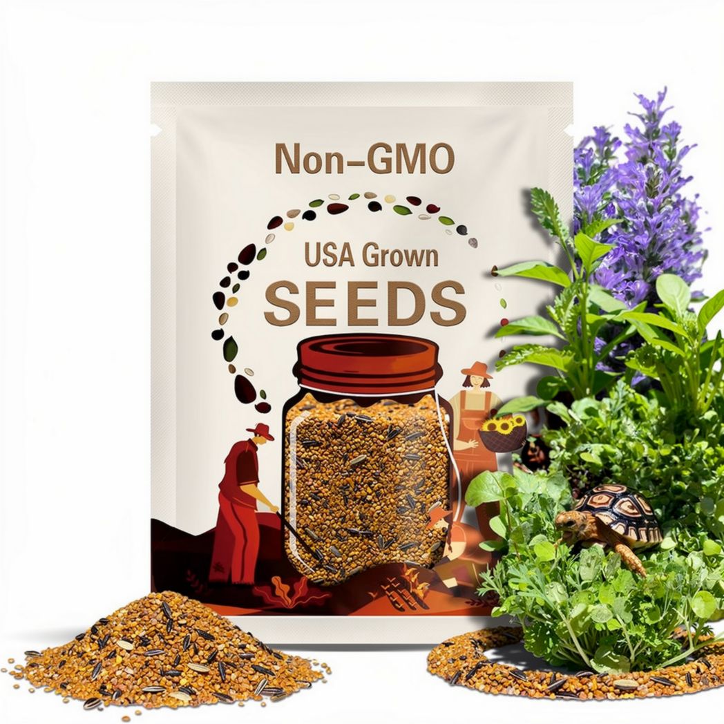 Tortoise Seed Mix 15+ Seeds Broadleaf & Flower Browsing Seed Mix