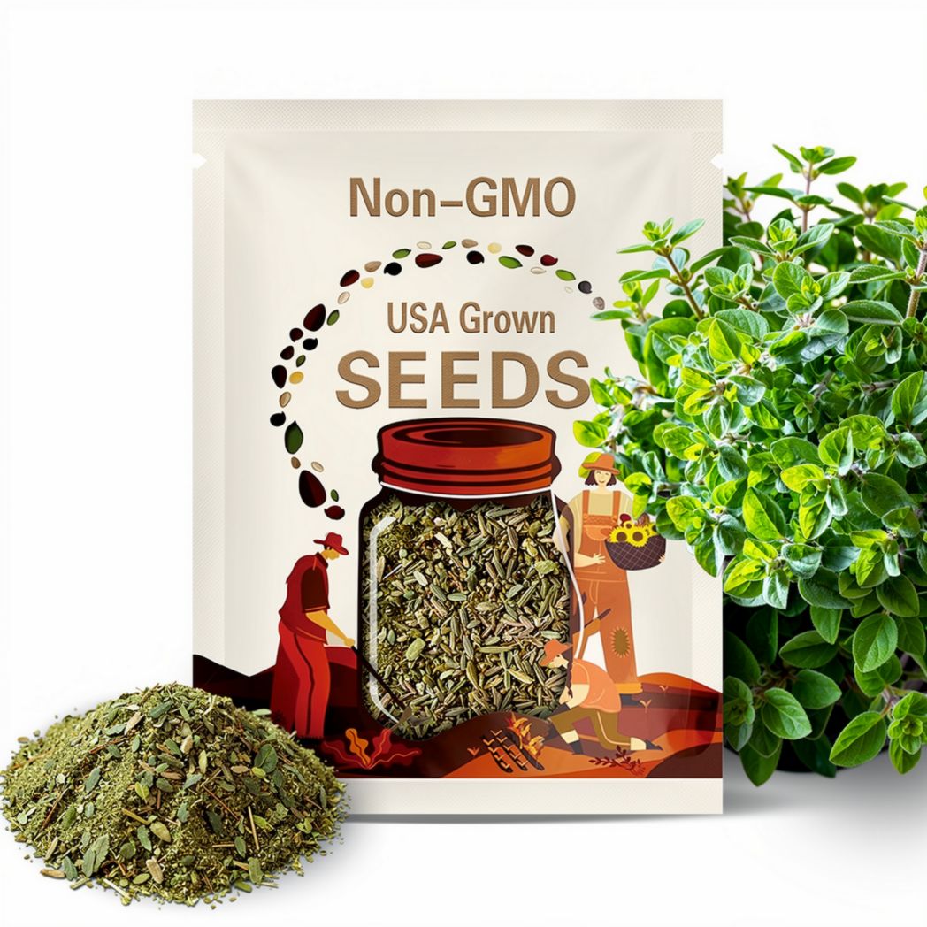 Greek Oregano Herb Heirloom Seeds - Open Pollinated, Non-GMO