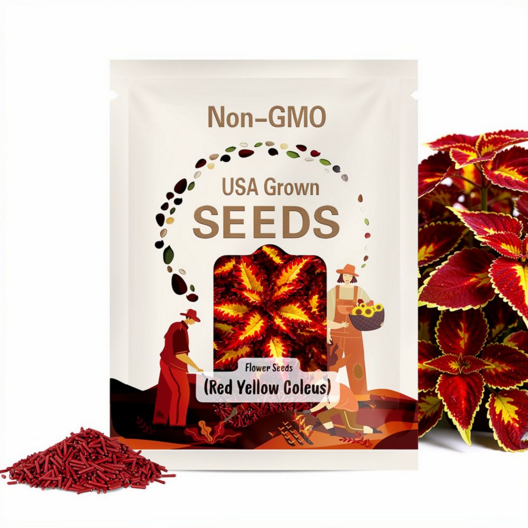 Red Yellow Coleus Seeds: Colorful Foliage, Shade Loving