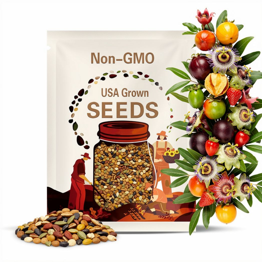 Tropical Fruit Seed Bundle | Red Rover Passionfruit, Yellow Strawberry Guava & Cape Gooseberry (25-50-100 Seeds)