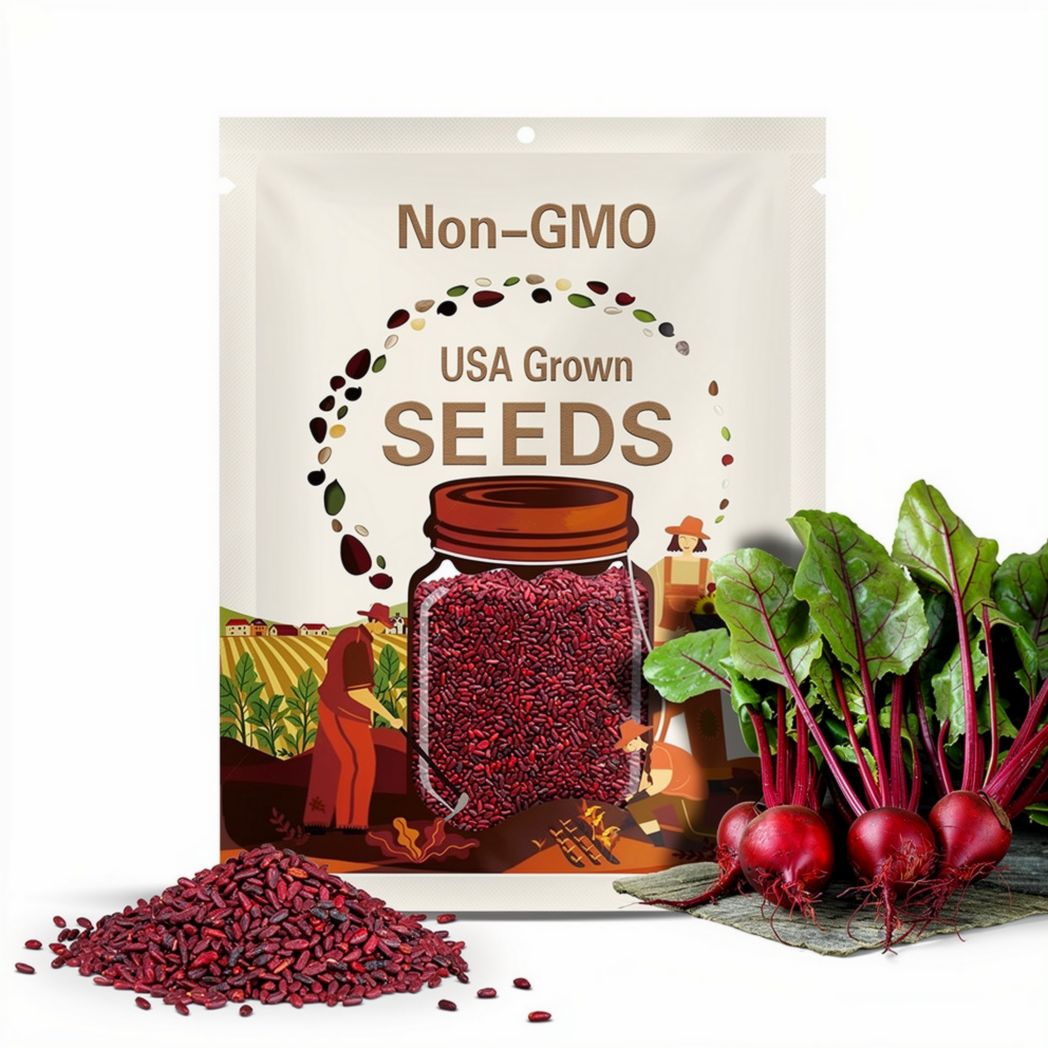 Red Beet Seeds - Organic, Heirloom, Open Pollinated, Non GMO - Grow Indoors, Outdoors, In Pots, Grow Beds, Soil, Hydroponics & Aquaponics